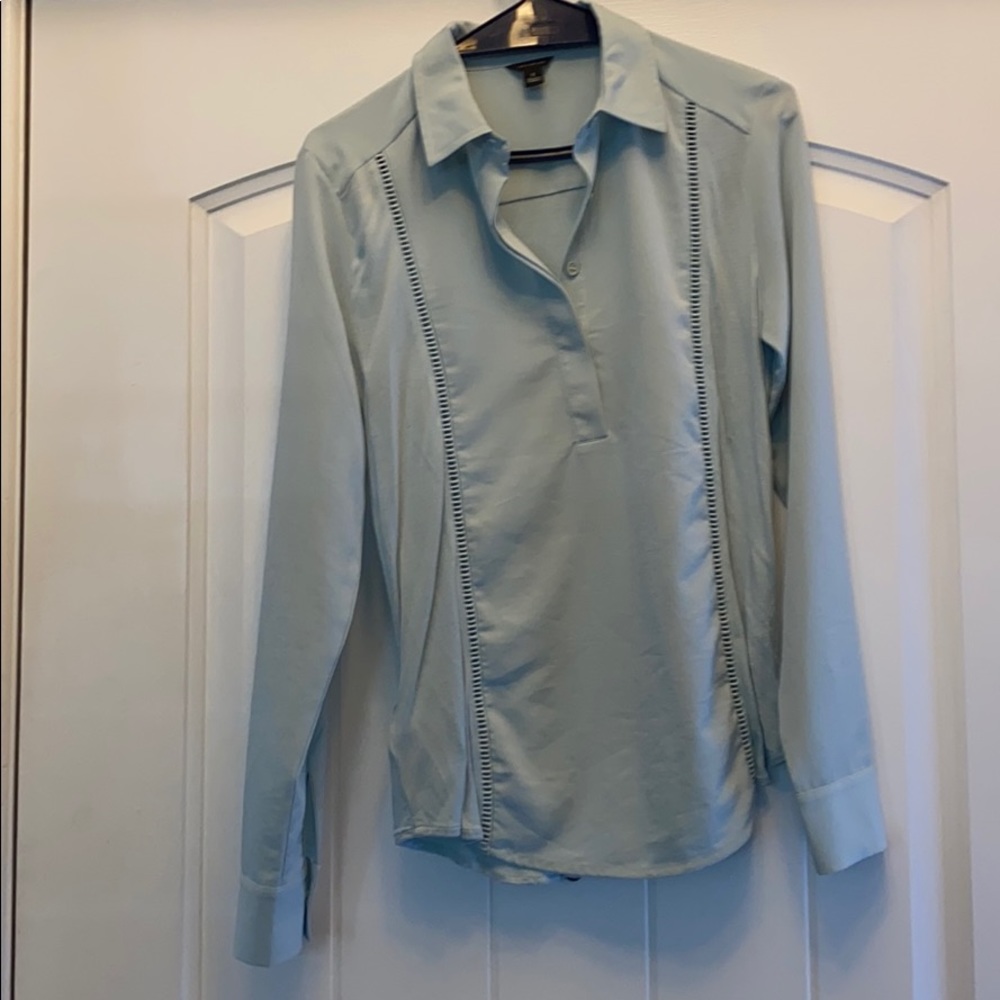 Light blue collared blouse